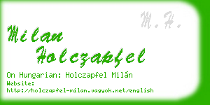 milan holczapfel business card